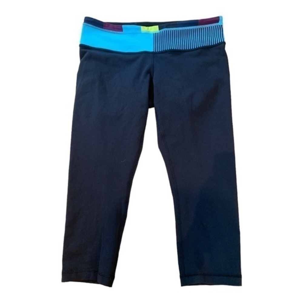 Lululemon Color-block Capri Leggings Black Size 10